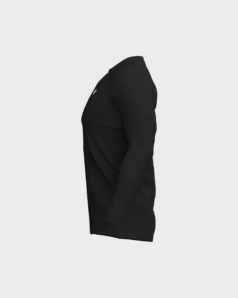Mens Seamless Set In Long Sleeve Tee - Black