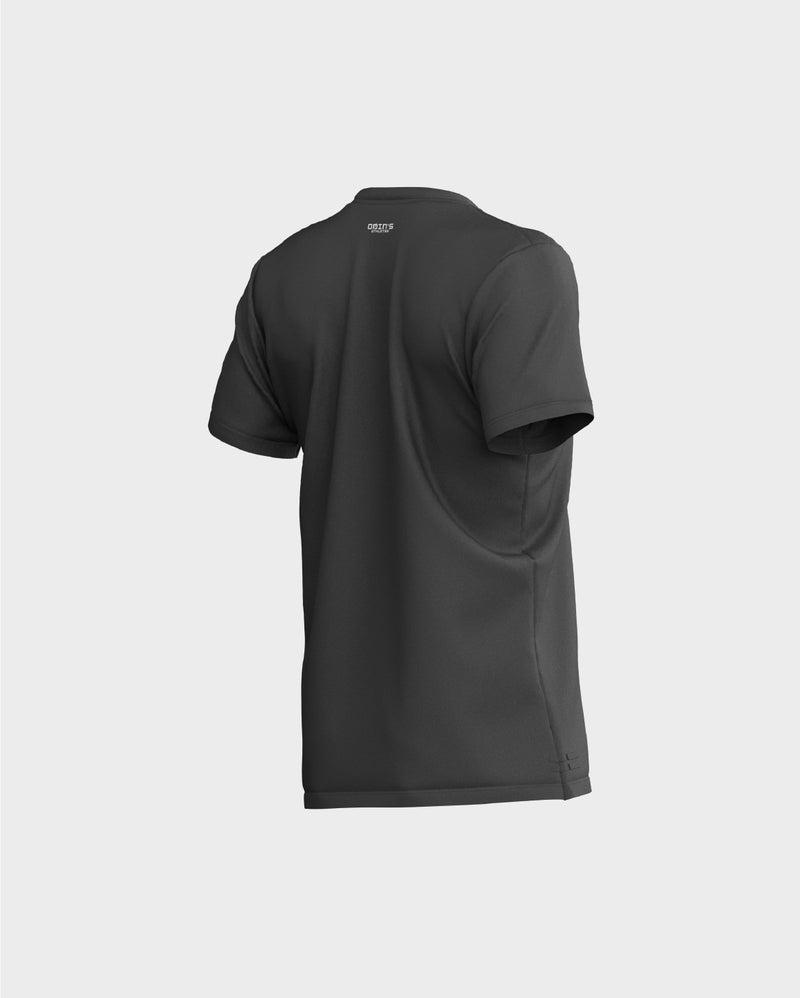 Mens Set In Sleeve Performance Tee - Black