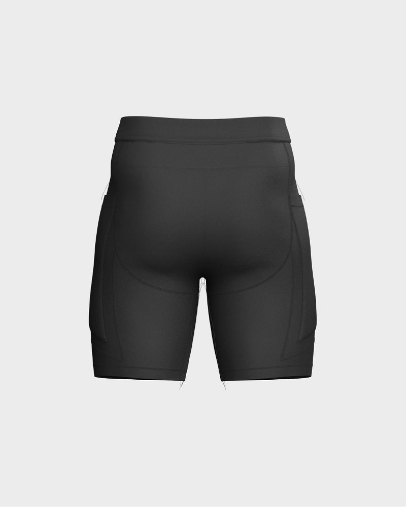 Mens 7.00 Inch Inseam Layered Shorts Outer Layer - Black Camo