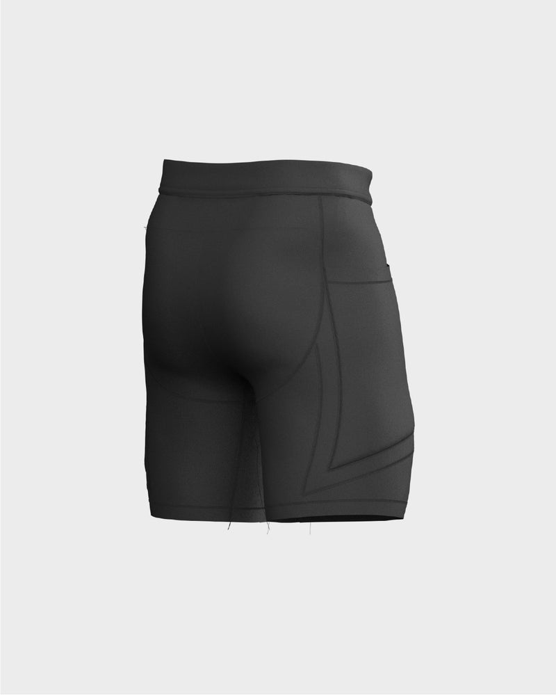Mens 7.00 Inch Inseam Layered Shorts Outer Layer - Black Camo
