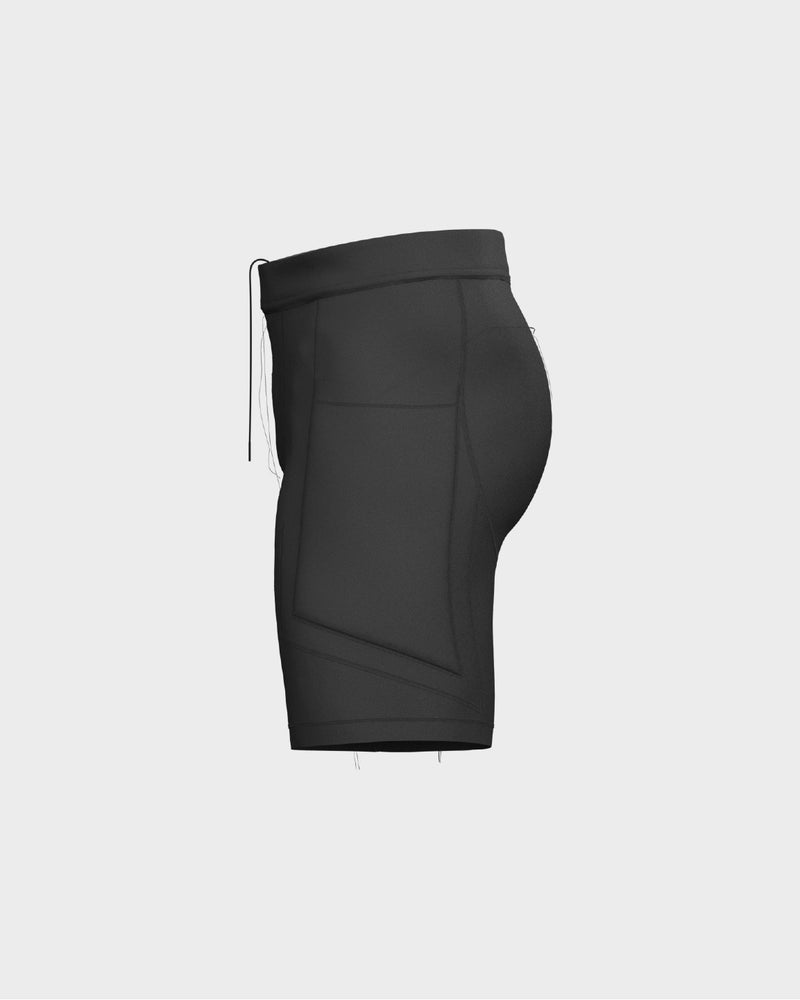 Mens 7.00 Inch Inseam Layered Shorts Outer Layer - Black Camo